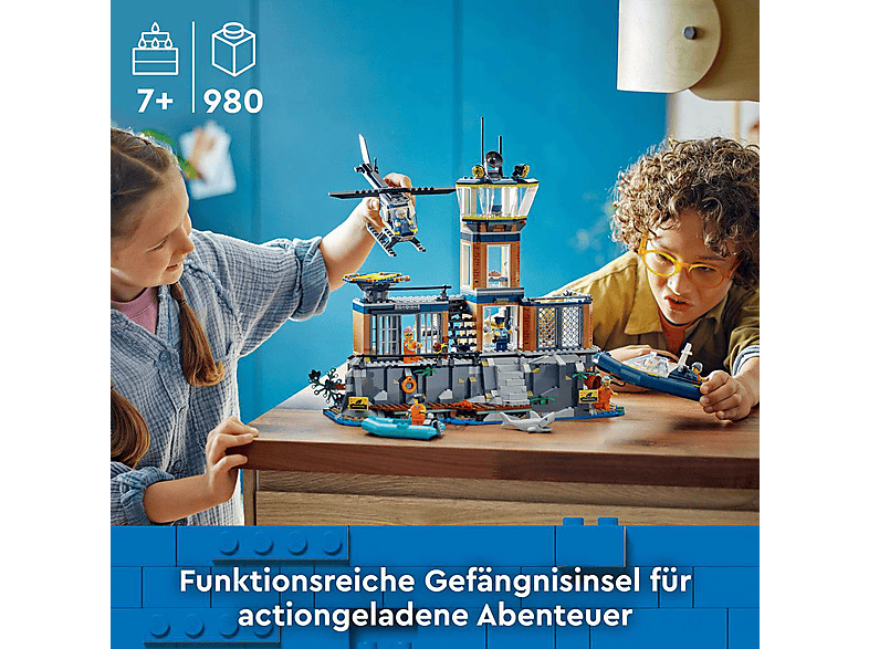 Thumbnail - LEGO City 60419 Polizeistation auf der Gefängnisinsel Bausatz, Mehrfarbig