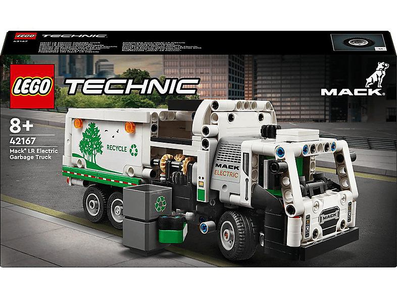LEGO Technic 42167 Mack® LR Electric Müllwagen Bausatz, Mehrfarbig