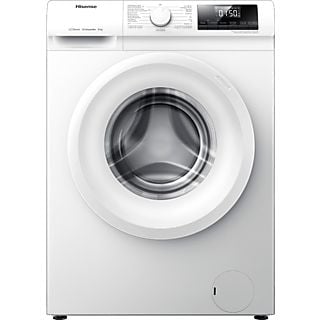 Lavadora carga frontal - Hisense WFQP801419VM, 8 kg, 1400 rpm, 15 Programas, Función Vapor, Blanco