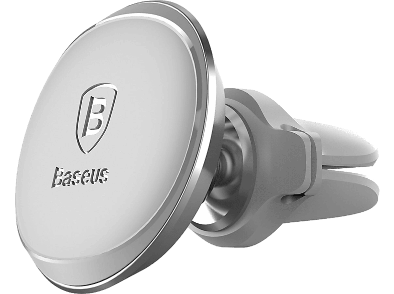 BASEUS Magnetic Air Vent Oversaes Mıknatıslı ve Kablo Tutuculu Araç İçi Telefon Tutucu Gri_0