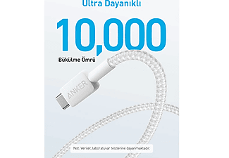 ANKER 322 USB-C to USB-A 1.8m 30W Güç Destekli Şarj ve Data Kablosu Siyah A81H6_2