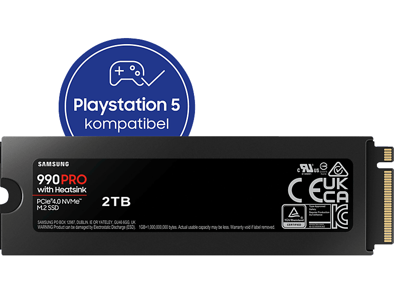 SAMSUNG 990 PRO Heatsink 2TB PS5 Gaming Festplatte bei