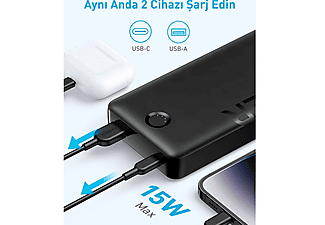 ANKER 325 20000mAh PowerCore 20K II 15 W Taşınabilir Hızlı Şarj Cihazı Siyah A1286_1