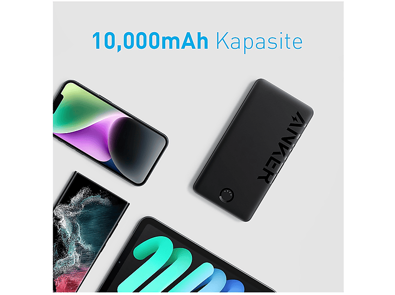 ANKER 323 10000mAh PowerCore 10K II 12 W Taşınabilir Hızlı Şarj Cihazı Siyah A1334_2