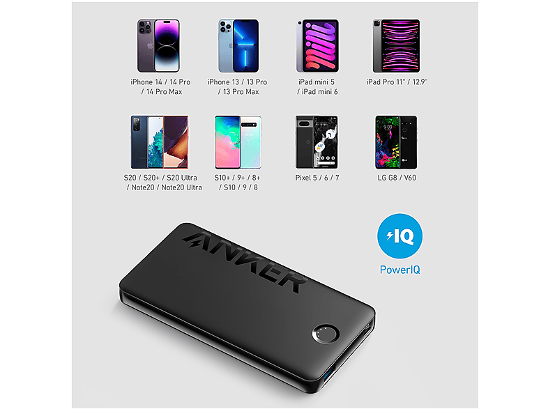 ANKER 323 10000mAh PowerCore 10K II 12 W Taşınabilir Hızlı Şarj Cihazı Siyah A1334_4