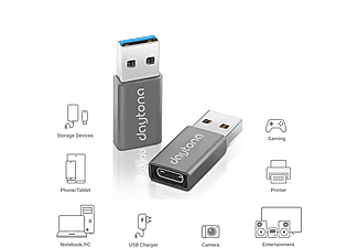 DAYTONA ADS-613 USB 3.1 To Type-C 10 Gbps Gen2 Yüksek Hızlı Data Şarj Çevirici Dönüştürücü Adaptör Füme_1