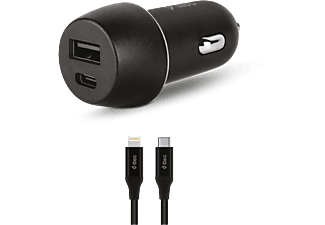 TTEC Smart Charger Duo PD 32W Araç Hızlı Şarj Aleti USB-C+USB-A + USB-C Lightning Kablo Siyah_0