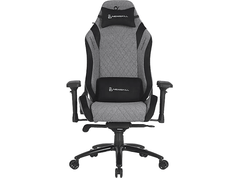 Silla gaming  Newskill Takamikura V2, 4D, Hasta 136 kg, Cojín cervical y  lumbar, Reposabrazos 4D, Azul