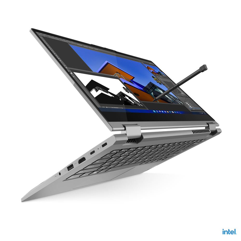 Convertible 2 en 1 - Lenovo ThinkBook 14s Yoga G3 IRU Profesional, 14" Full HD, Intel® Core™ i5-1335U, 8GB RAM, 256GB, Iris® Xe Windows 11 Pro, Gris