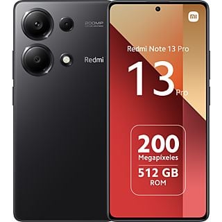 Móvil - Xiaomi Redmi Note 13 Pro, Midnight Black, 512 GB, 12 GB RAM, 6.67" Full HD+AMOLED 1.5K, MediaTek  Helio G99 Ultra, 5000 mAh, Android