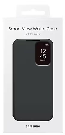 Etui na telefon z ekranem, który pokazuje godzinę i procent baterii.