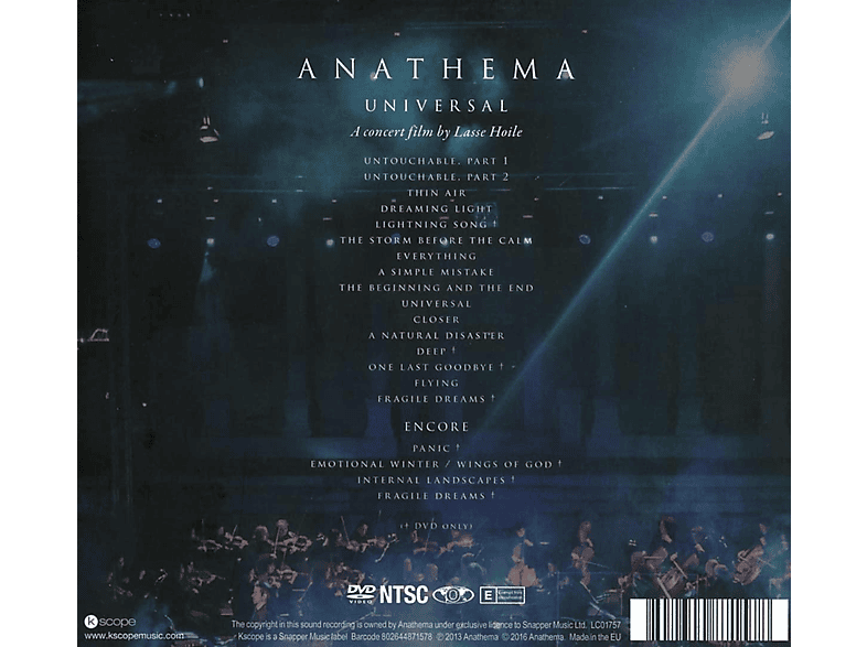 Thumbnail - Anathema - Universal (CD+DVD Digipak) (CD + DVD Video)