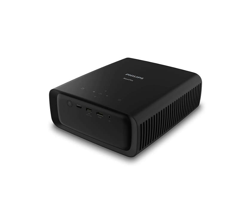 Siyah bir Philips NeoPix projektör.