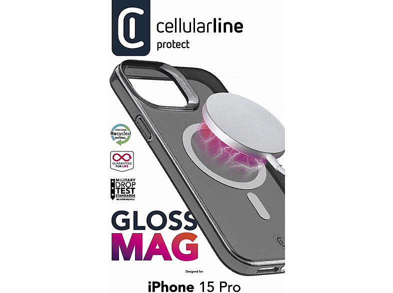 CELLULARLINE iPhone 15 Pro Gloss Magsafe Telefon Kılıfı Siyah_3