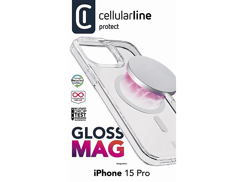 CELLULARLINE iPhone 15 Pro Gloss Magsafe Telefon Kılıfı Şeffaf_3