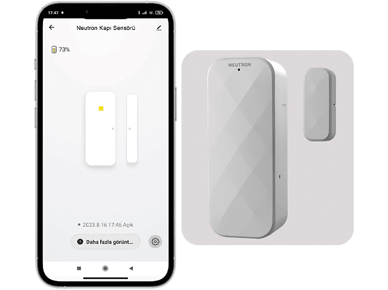 NEUTRON Wifi Kapı Pencere Sensörü Beyaz_1