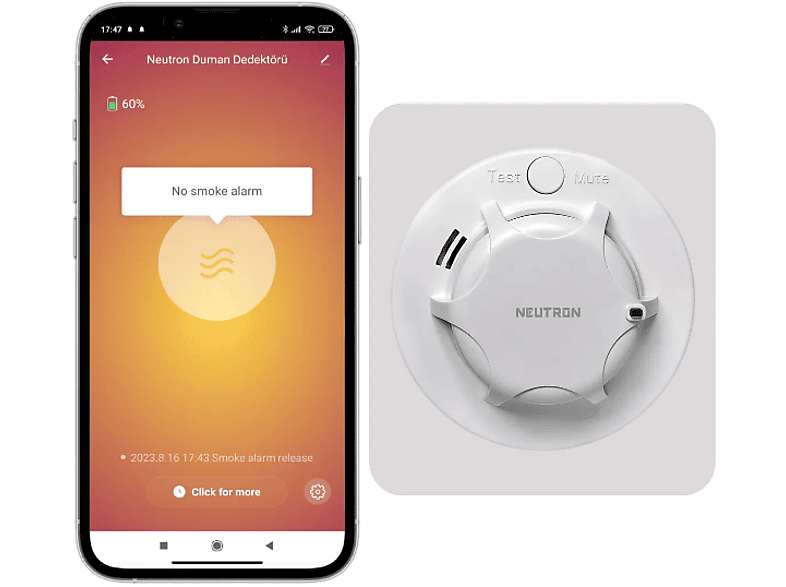 NEUTRON Wifi Duman Dedektörü Beyaz_3