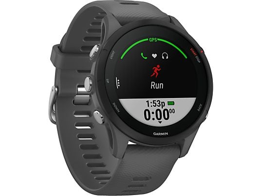 GARMIN Forerunner 255 - Smartwatch (22 mm, Silicone, Grigio ardesia/nero)