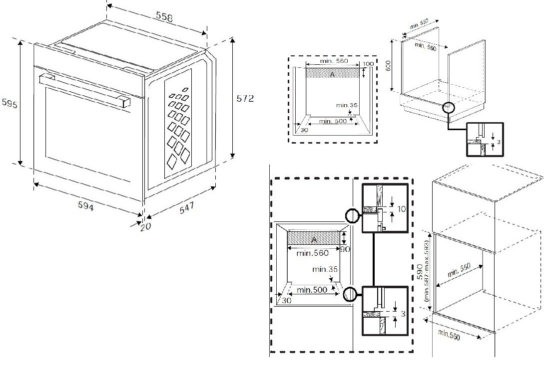 Piekarnik elektryczny BEKO BBIE17300BMP 72l Czarny