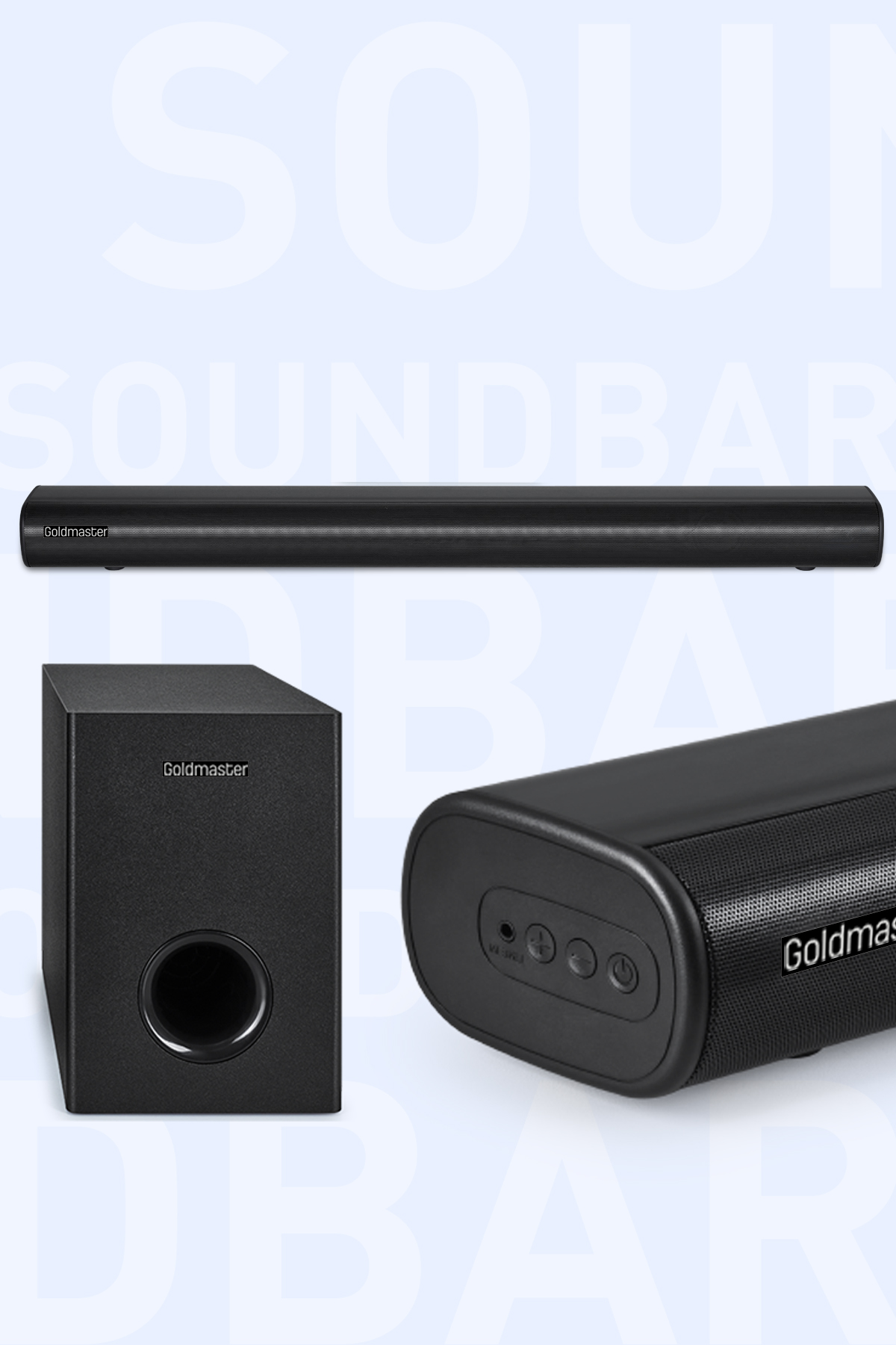 GOLDMASTER SW-910 Bluetooth Kablolu Woofer Soundbar Siyah