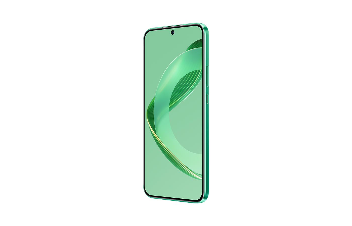 Siyah arka plan üzerinde yeşil telefon. Telefonun ekranında yeşil bir degrade görüntüleniyor.