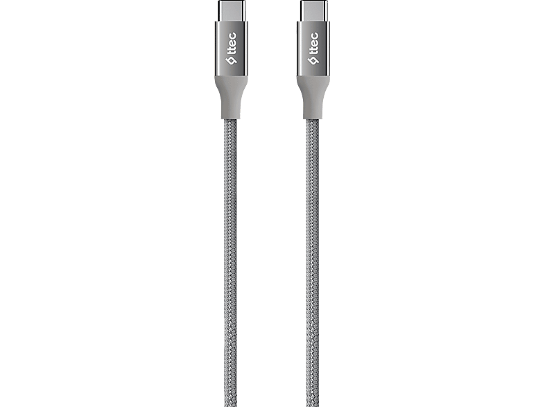 TTEC AlumiCable USB-C - USB-C 200cm 65W PD/QC Hızlı Şarj/Data Kablosu Uzay Grisi_0