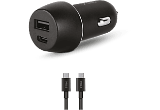 TTEC SmartCharger Duo PD 32W Araç Hızlı Şarj Aleti USB-C+USB-A + USB-C to USB-C 65W Kablo Siyah_1