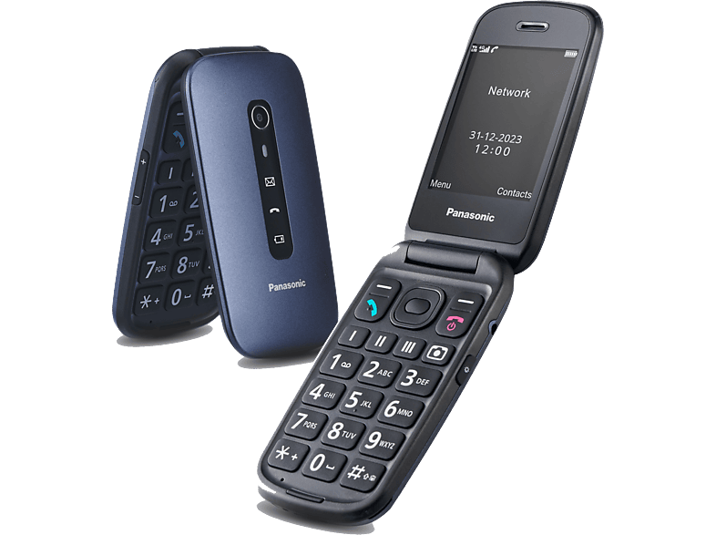Móvil - Panasonic KX-TU550EXC, 4G, 2.8" LCD, Bluetooth, Hasta 7h en modo conversación, Azul