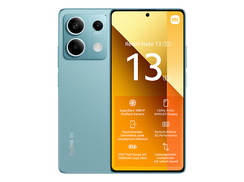 XIAOMI Redmi Note 13 5G 256 GB Ocean Teal Dual SIM | MediaMarkt