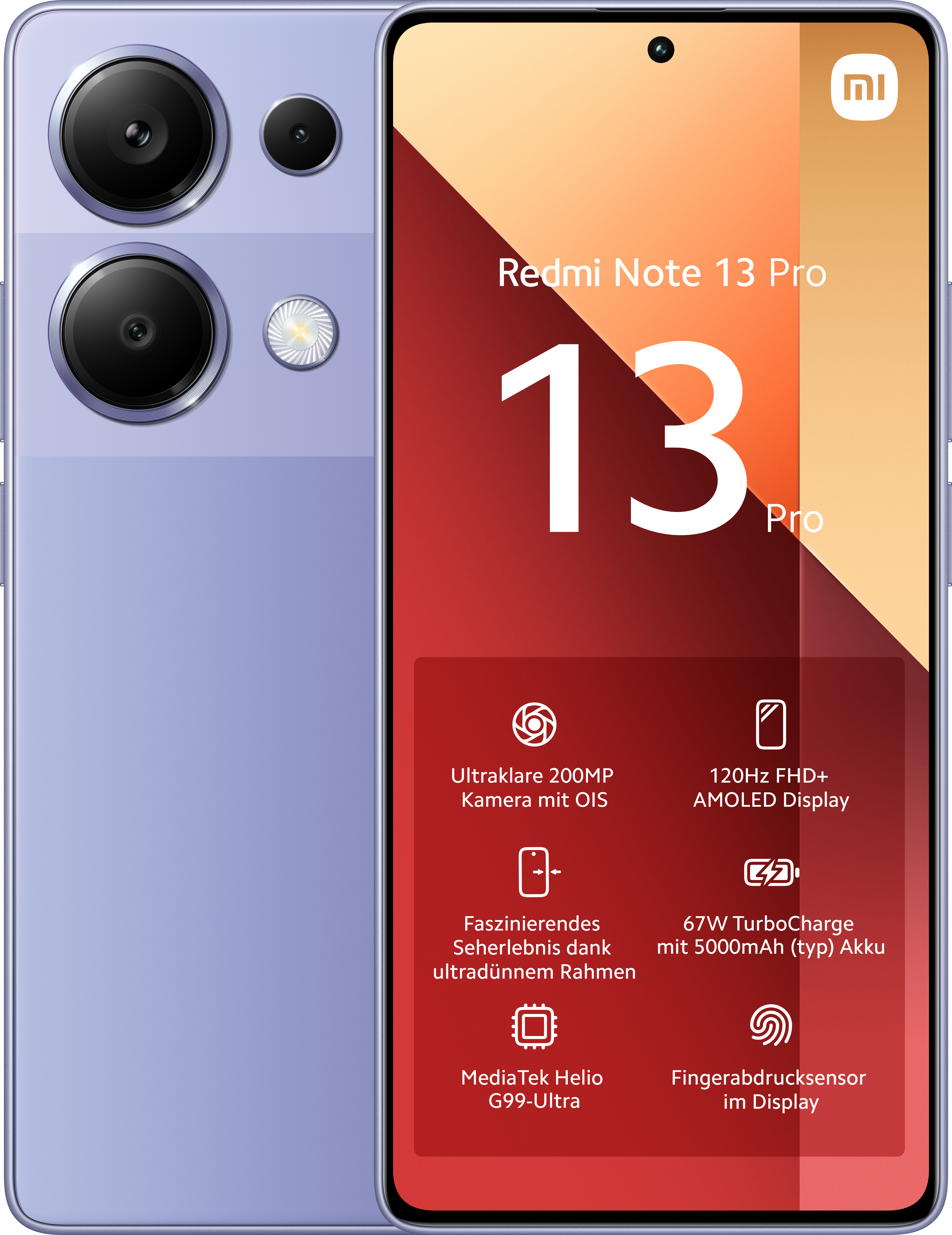 XIAOMI Redmi Note 13 Pro 4G - Smartphone (6.67 ", 256 GB, Lavender Purple)
