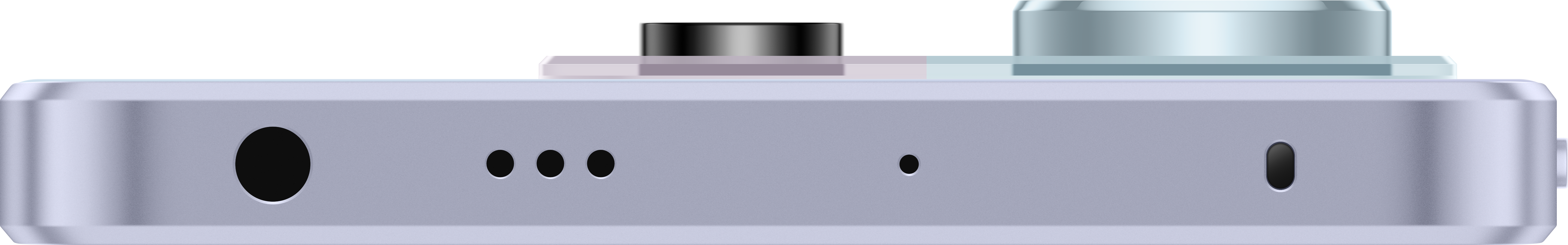 Gros plan sur la base d'un téléphone, avec des ports.