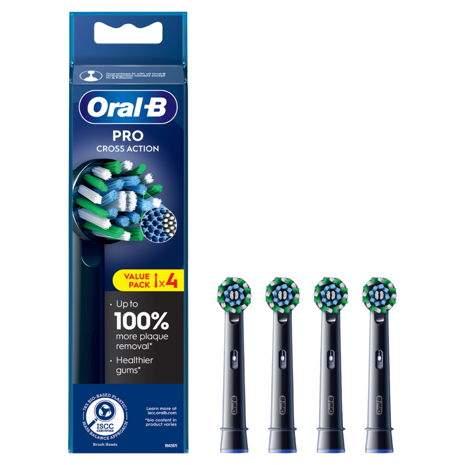 Oral-b Crossaction Opzetborstel Zwart (eb50xf) 4 Stuks afbeelding