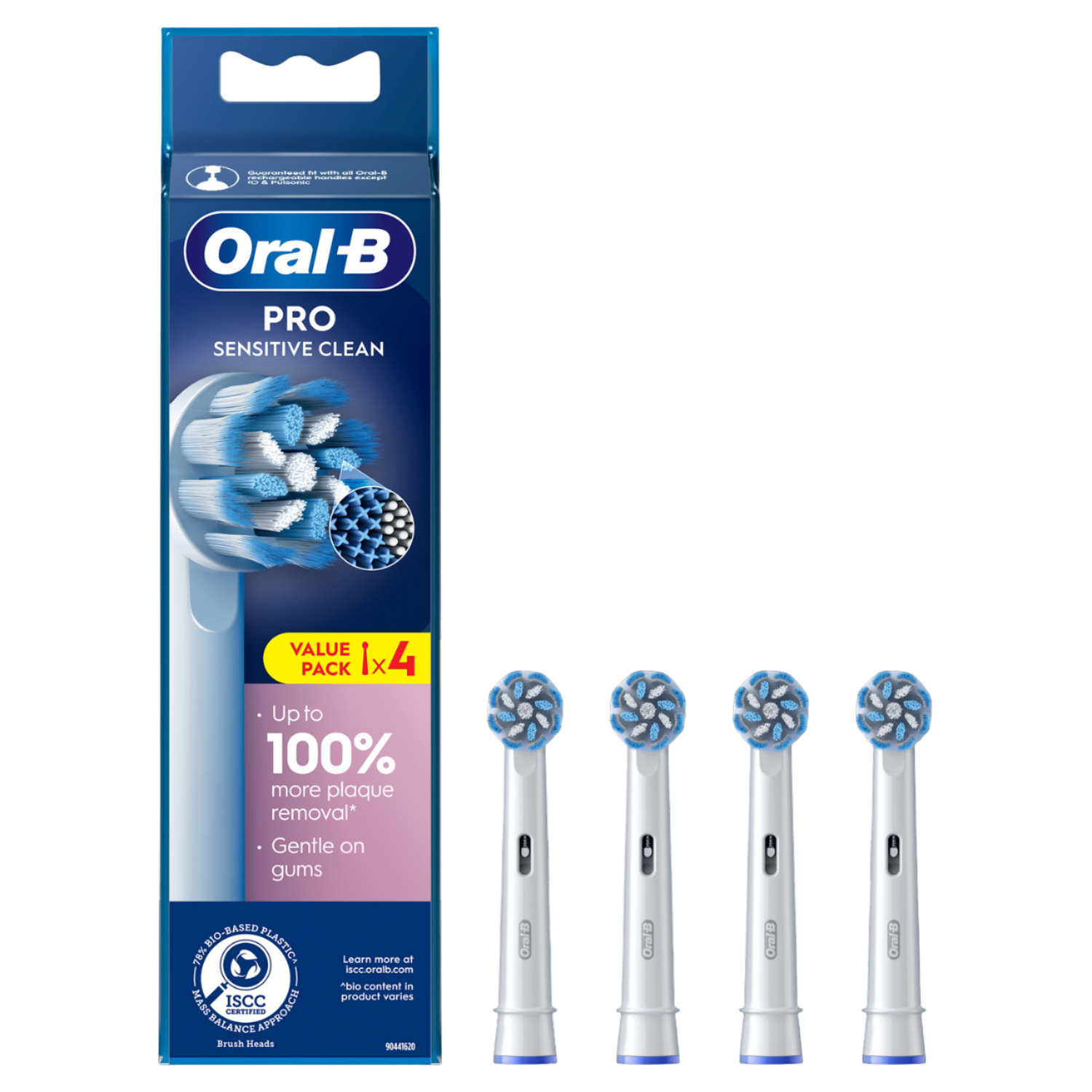 Oral-b Sensitive Clean Opzetborstel (eb60xf) 4 Stuks