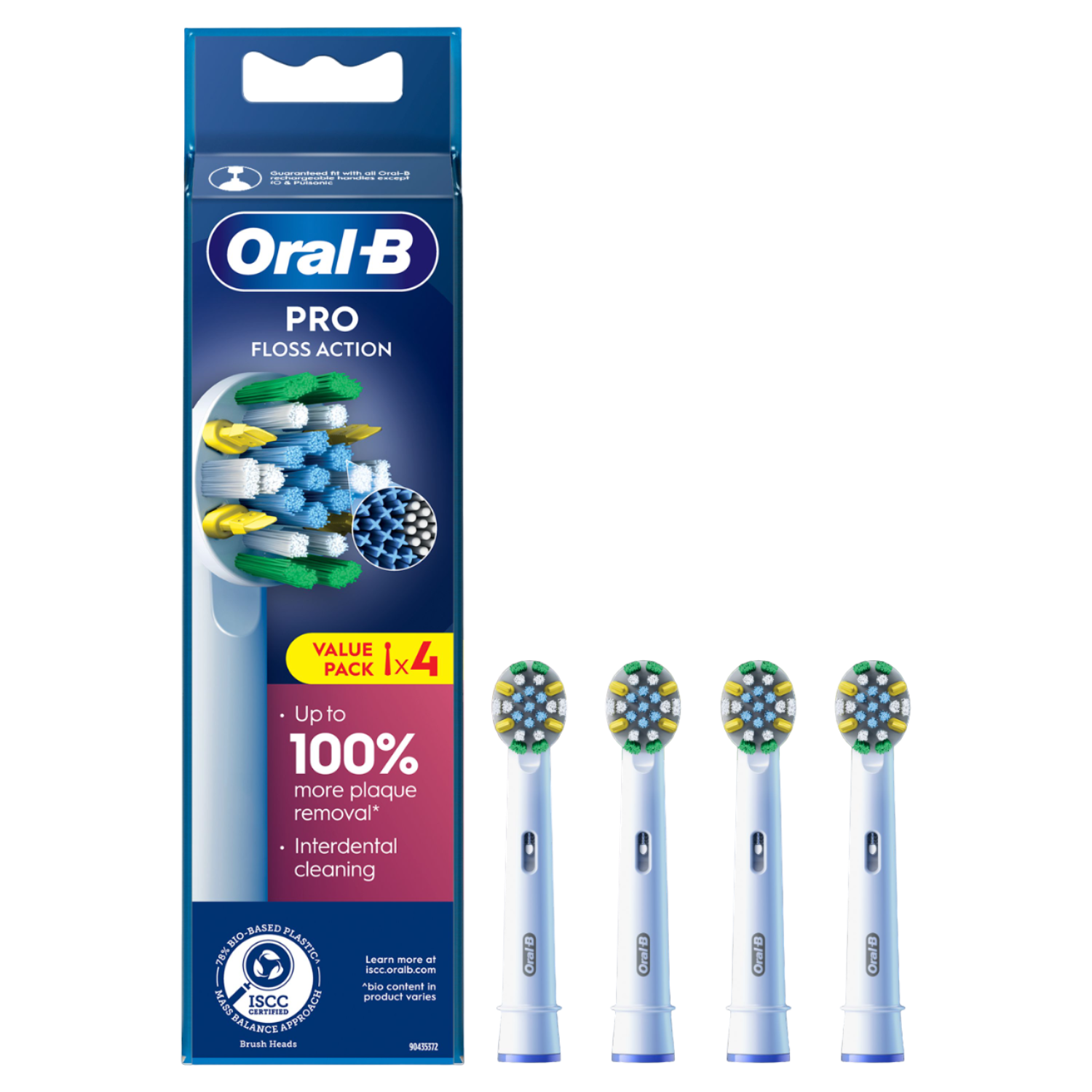 Oral-b Flossaction Opzetborstel (eb25xf) 4 Stuks
