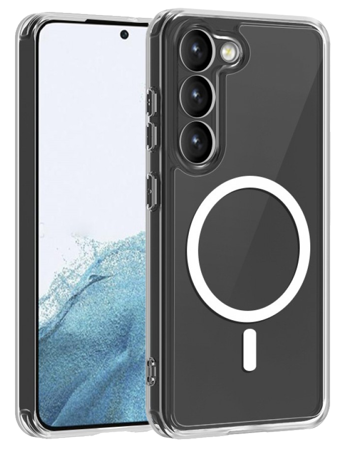 CASE AND PRO Samsung Galaxy S24 Plus TPU+PC mágneses szilikon tok, átlátszó (MAG-S24P-TP)