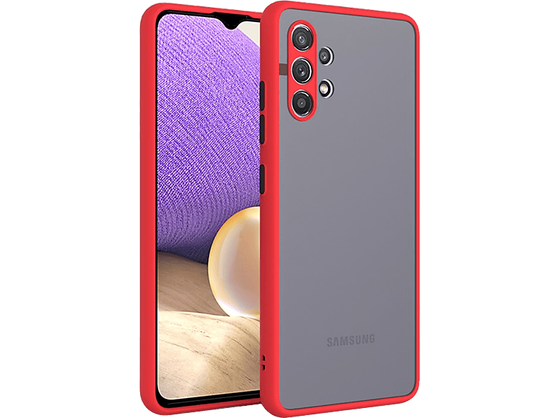 CASE AND PRO Samsung Galaxy A05s műanyag tok, piros-fekete (MATT-A05S-RBK)