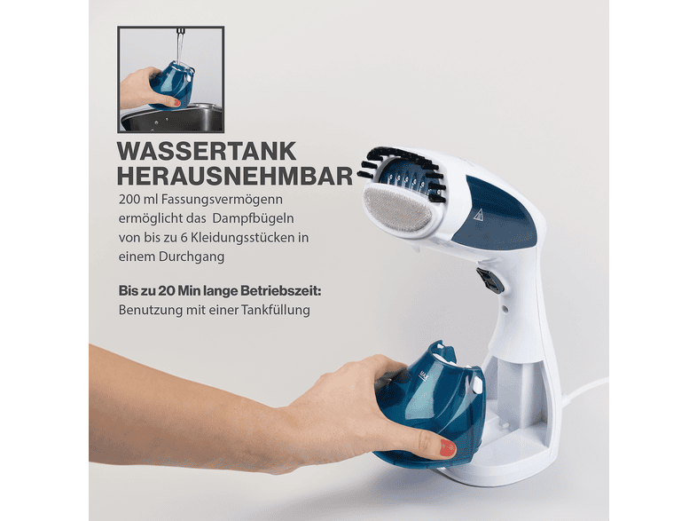 Clatronic DB 3717 Dampfbürste (1100 Watt Wassertank, Weiß) — Foto 3 von 5