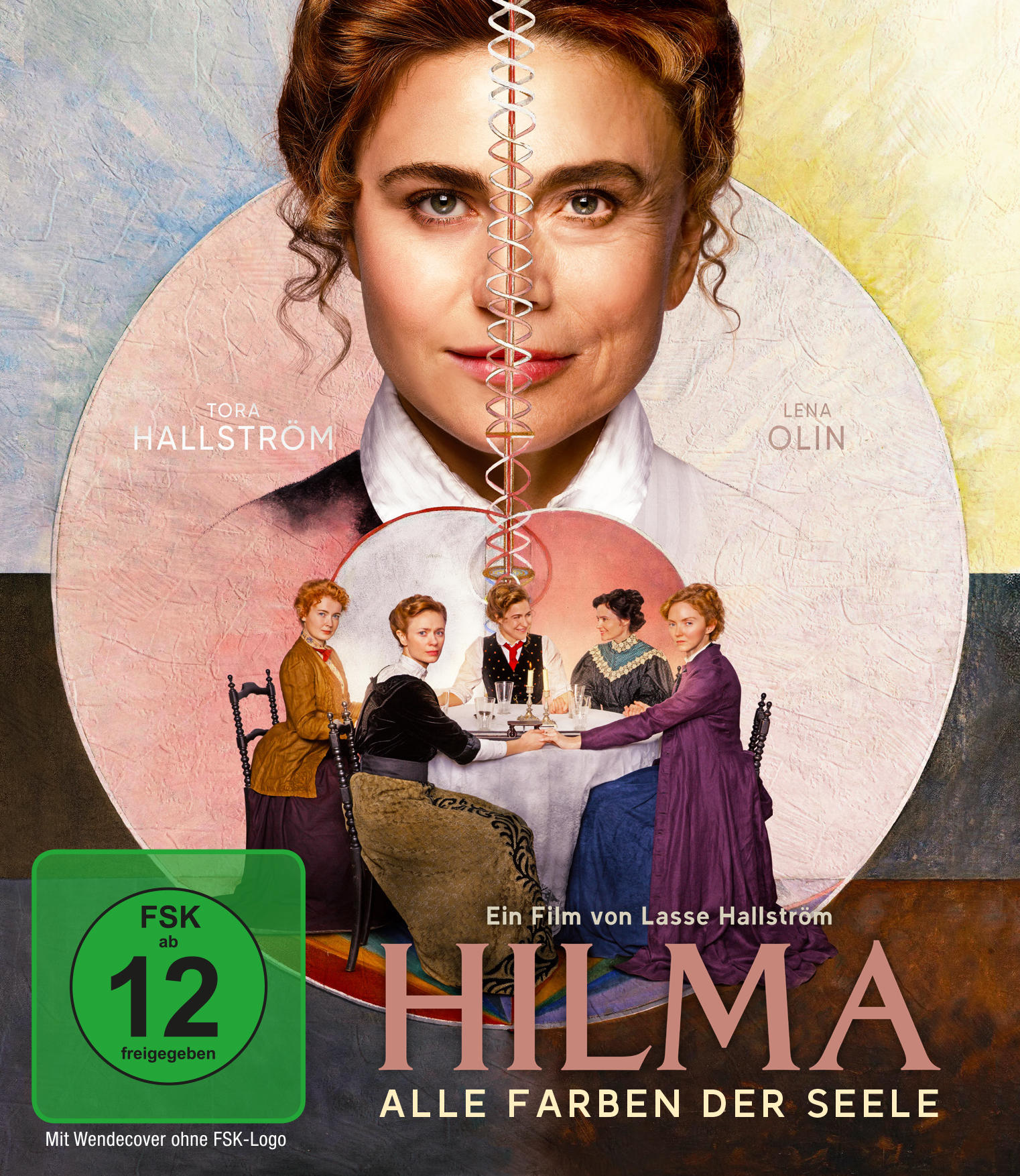 Filmposter mit dem Gesicht einer Frau. Text enthält 'Hilma' und die Namen 'Tora Hallström' und 'Lena Olin'.