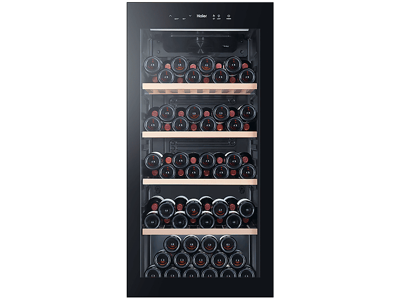 Haier Ws120Ga Cantinetta, 117 bottiglie, 4 ripiani, dimensoni: L 59,5 cm, A 126,5 P 69,5 Nero, classe G