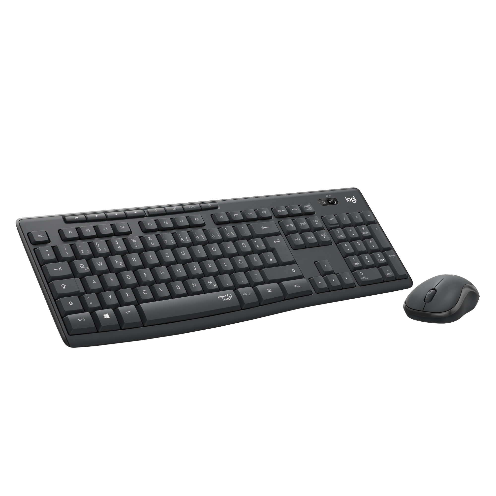 LOGITECH MK295 Tastatur Maus Set, kabellos, Graphite