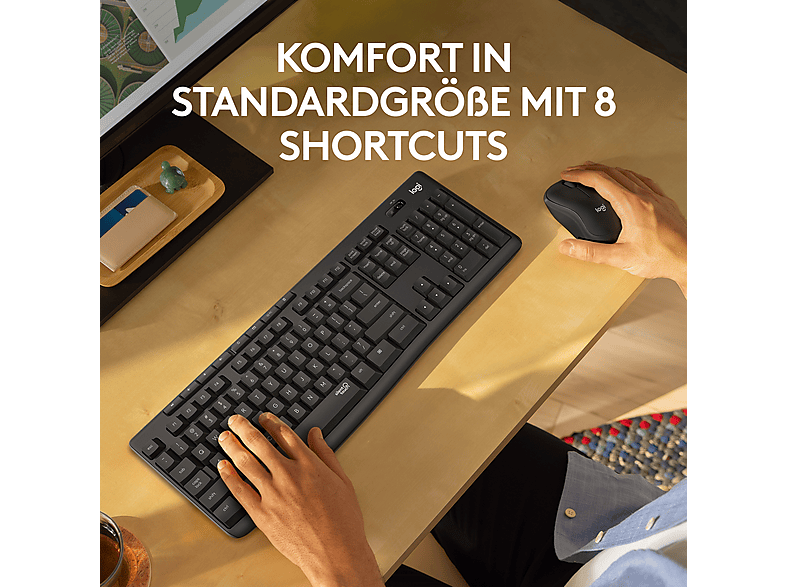 Thumbnail - LOGITECH MK295 , Tastatur & Maus Set, kabellos, Graphite