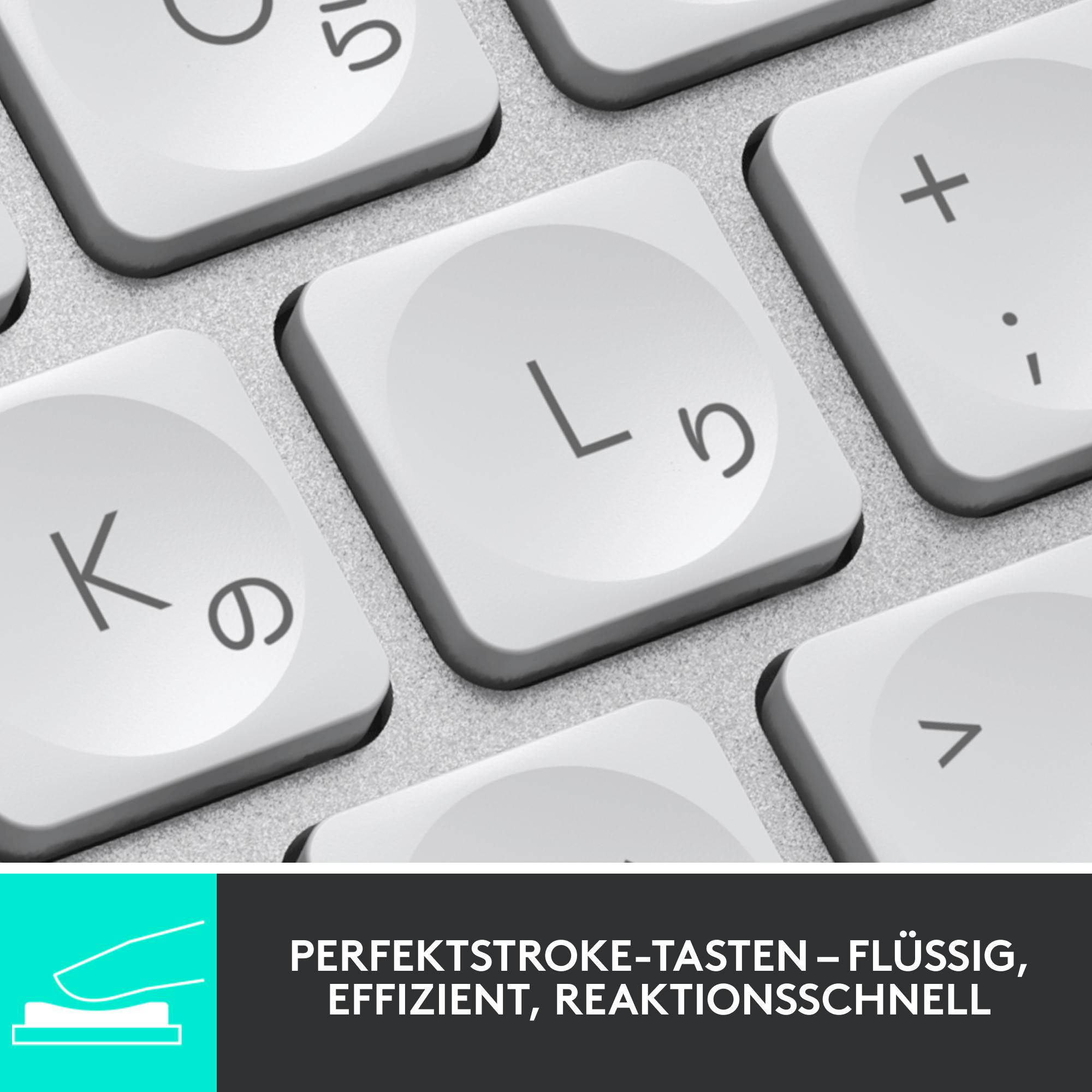 Tastaturtasten mit Nahaufnahme der 'L'-Taste.