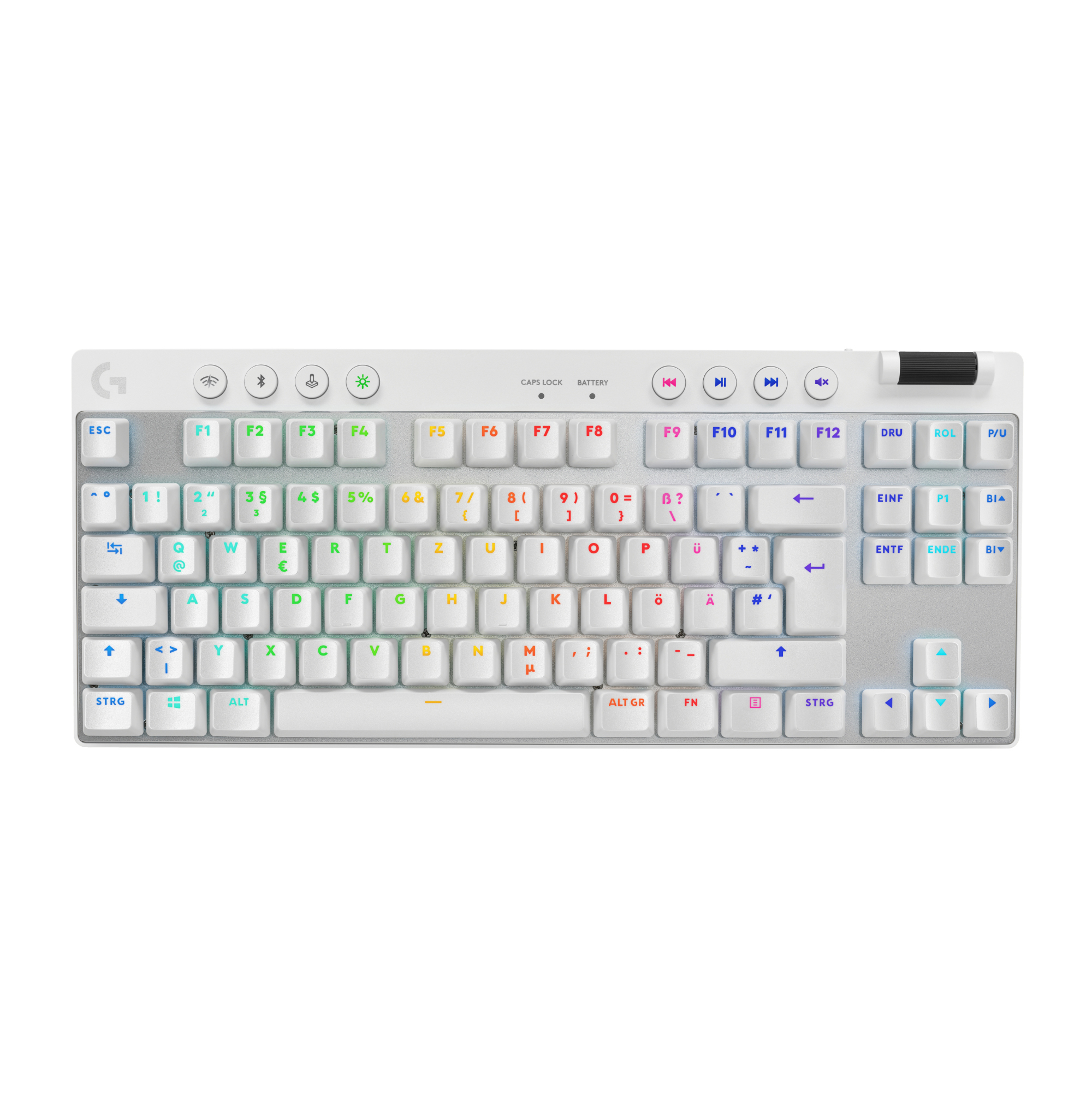 X TKL Tastatur, G LIGHTSYNC Lightspeed Gaming Pro Kabellos, LOGITECH Mechanisch, RGB, Weiß