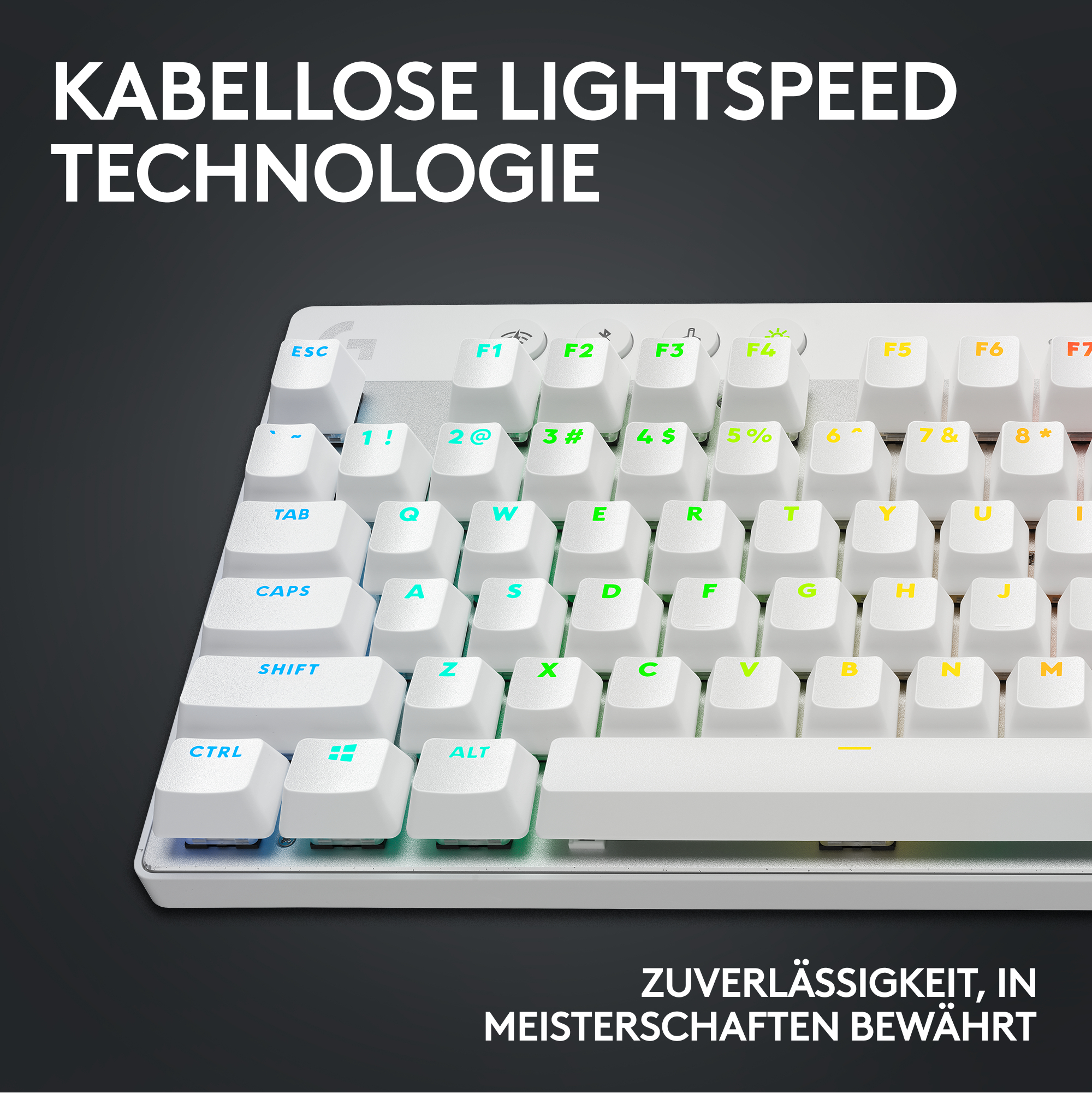 Tastatur, Gaming Mechanisch, LIGHTSYNC Lightspeed Pro Weiß G X TKL LOGITECH RGB, Kabellos,
