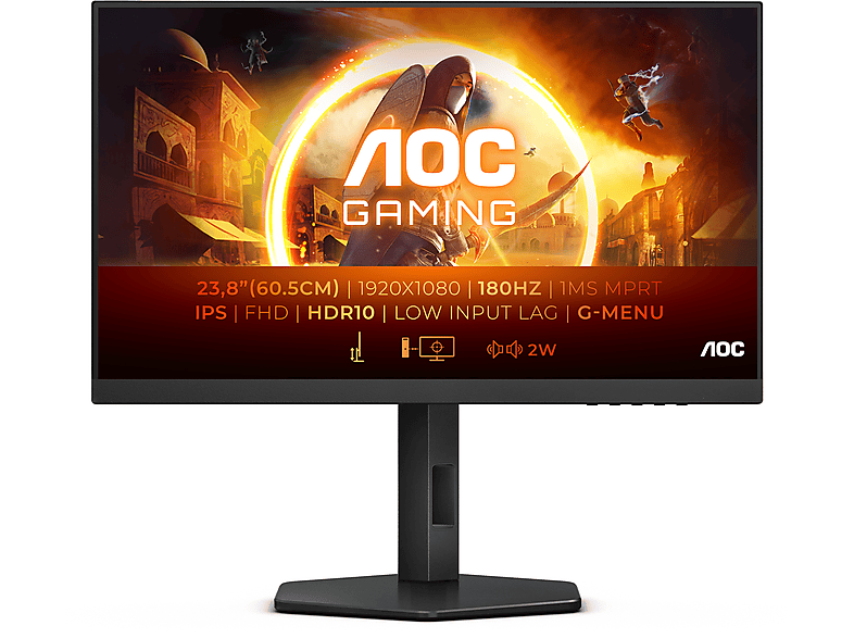 AOC 24G4X 23,8 Zoll FullHD Gaming Monitor (1 ms Reaktionszeit, 180 Hz