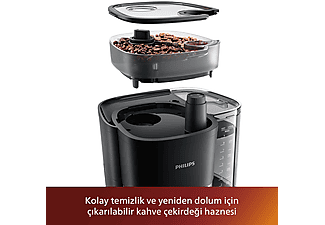 PHILIPS HD7888/01 All In One Brew Öğütücülü Filtre Kahve Makinesi Siyah Krom_4