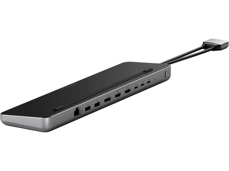 SATECHI ST-DDSM - USB-C Dual Dock und Ständer (Space Grau)