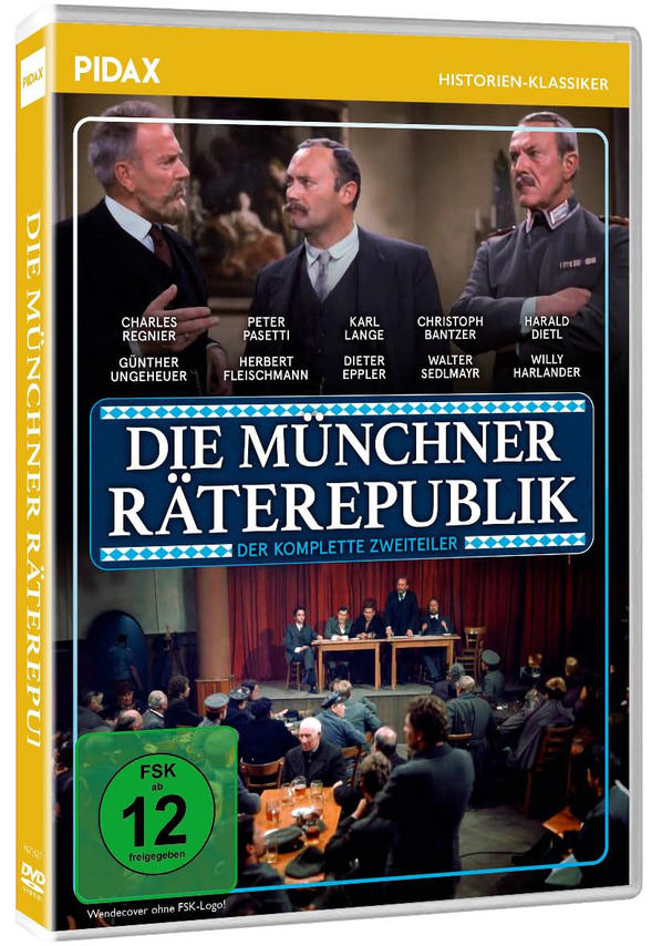 DVD-Cover. Zeigt Schauspieler und den Titel eines Films, 'Die Münchner Räterepublik'.