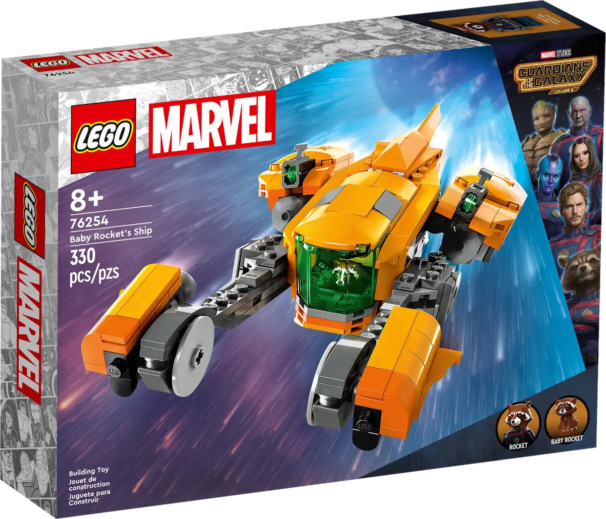 Klocki LEGO Marvel Statek kosmiczny małego Rocketa (76254)