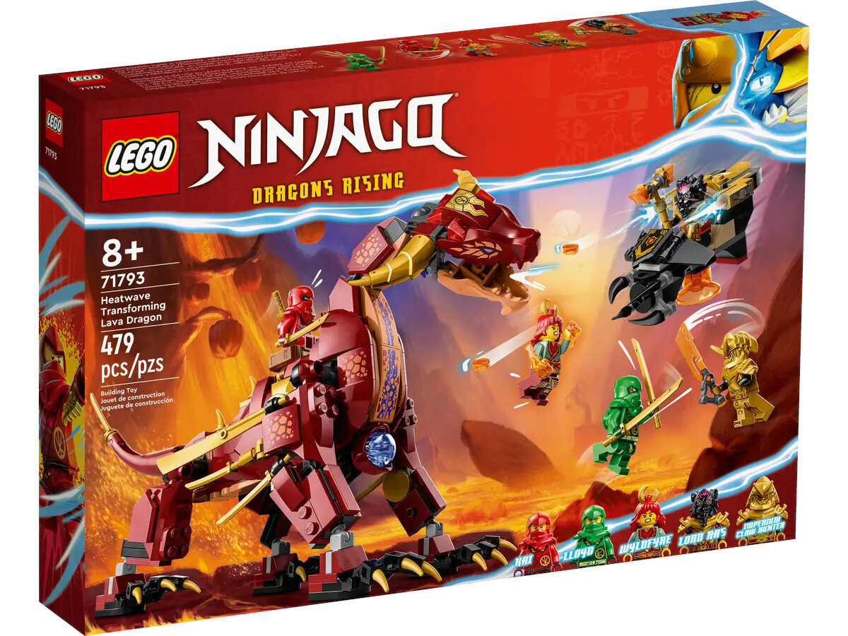 Klocki LEGO Ninjago Lawowy smok zmieniający się w falę ognia (71793)